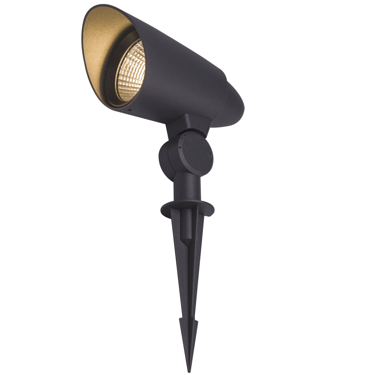 Cosmo Mørkegrå Fra Lightson - Den lite smalare spridningsvinkeln (24&deg;) g&ouml;r att ljuset n&aring;r l&auml;ngre och &auml;nd&aring;, p&aring; lite avst&aring;nd, kan breda ut sig &ouml;ver en tr&auml;dkrona.