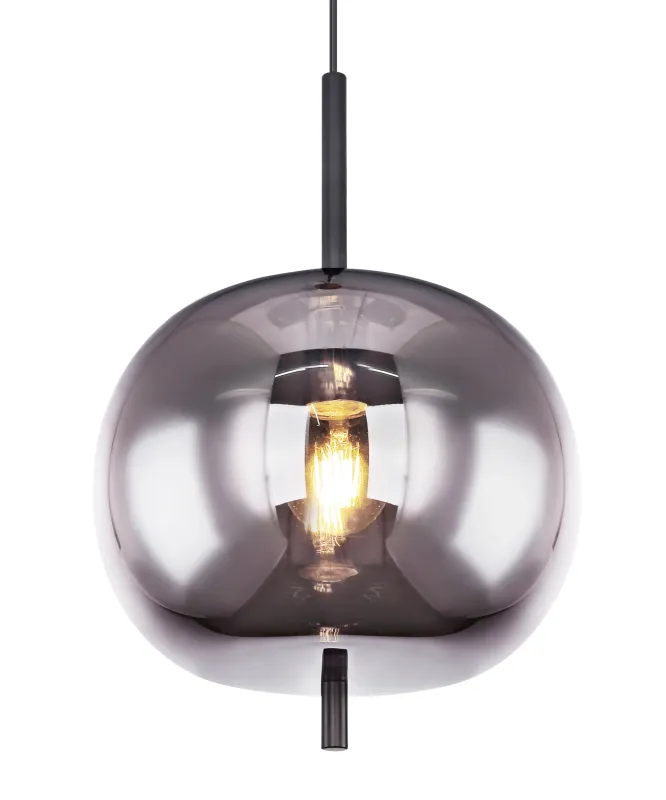 Blacky Ø30 Sort loftslampe Fra Globo Lighting - Blacky &auml;r en stilren armatur som skapar en st&auml;mningsfull och elegant belysning i ditt hem,&nbsp;perfekt i vardagsrum eller matsal.