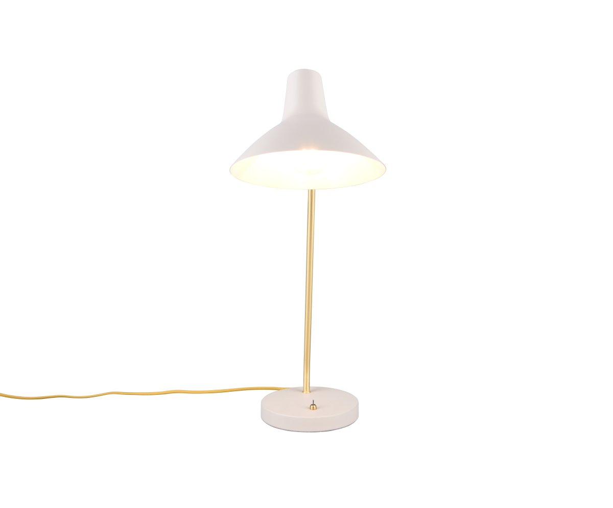 Traveller 54cm Grå skrivebordslampe Fra Trio Lighting - Leveres med et 1,5 m langt kabel, afbryder og stik.