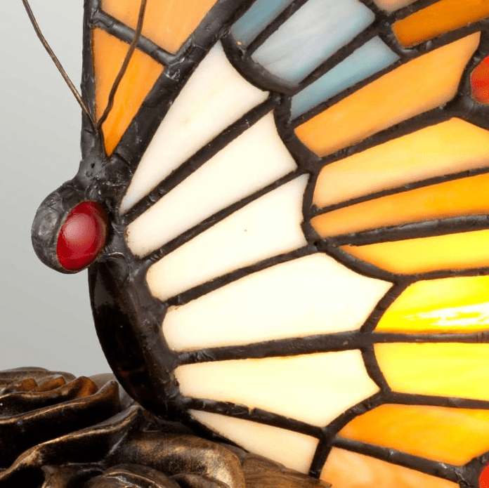 Butterfly 23cm Flerfarvet Fra Elstead Lighting - Basen har en elegant bronzefinish, der giver den en sofistikeret og tidl&oslash;s f&oslash;lelse.