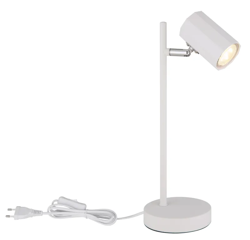 James 35cm Hvid skrivebordslampe Fra Globo Lighting - James &auml;r en modern och funktionell bordslampa som imponerar b&aring;de estetiskt och tekniskt.