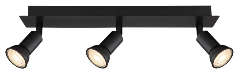Drew 3 Sort spotlight Fra Globo Lighting - Drew &auml;r en stilren takspotlight som imponerar med sin enhetliga svarta design.