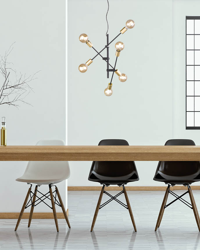 Cross 55cm Sort loftslampe Fra Trio Lighting - 