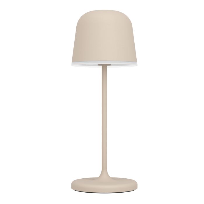 Mannera 20cm Sand bærbar Fra Eglo - Ved hjælp af den indbyggede touch-dæmper kan du justere lyset i tre trin, så du får den helt rigtige følelse &ndash; fra blød og hyggelig glød til et mere funktionelt lys.