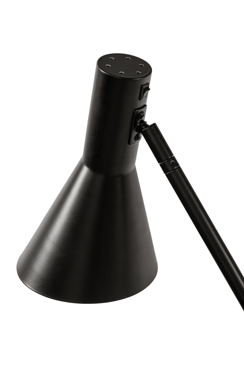 Ceres Sort gulvlampe Fra Aneta Lighting - CERES gulvlampen er b&aring;de praktisk og stilfuld og giver behageligt lys til l&oslash;sning eller h&aring;ndarbejde.