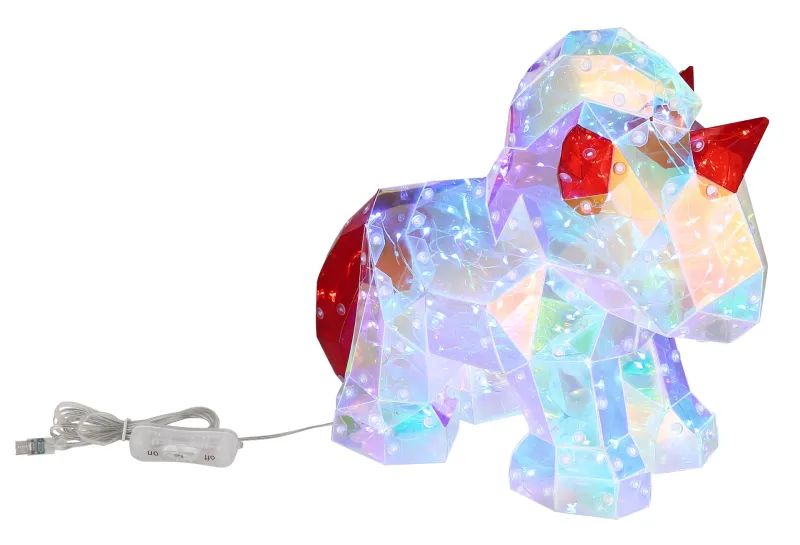 Brondar Gennemsigtig børnelampe Fra Globo Lighting - Brondar bordlampen imponerer med sit unikke enhjørningsdesign i krystal-look og vil være en magisk detalje i ethvert rum.