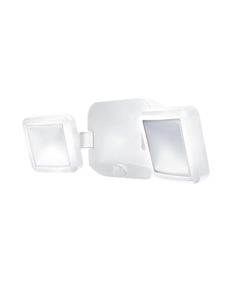 Battery LED Spotlight Sensor Hvid udendørslampe Fra Ledvance - Med en neutral hvid lysfarve p&aring; 4000K og tv&aring; justerbare lyskilder giver den bred og effektiv belysning.
