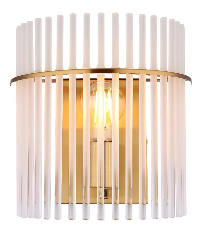 Gorley 26cm Guld væglampe Fra Globo Lighting - Gorley &auml;r en elegant och sofistikerad v&auml;gglampa med en imponerande arkitektonisk design.