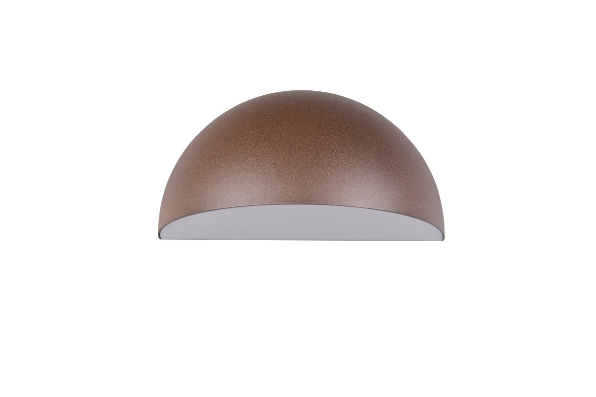 Maas 27cm Rusten brun udendørslampe Fra Trio Lighting - Maas er en stilfuld v&aelig;glampe med en bl&oslash;dt afrundet form i en moderne rustbrun nuance.
