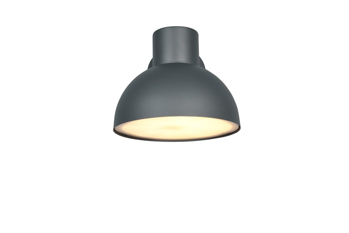 Elbe 20cm Antracit udendørslampe Fra Trio Lighting - Med en IP44-klassificering er den modstandsdygtig over for regn og fugt og spreder et blødt, nedadrettet lys, der skaber en sikker og behagelig indgang.