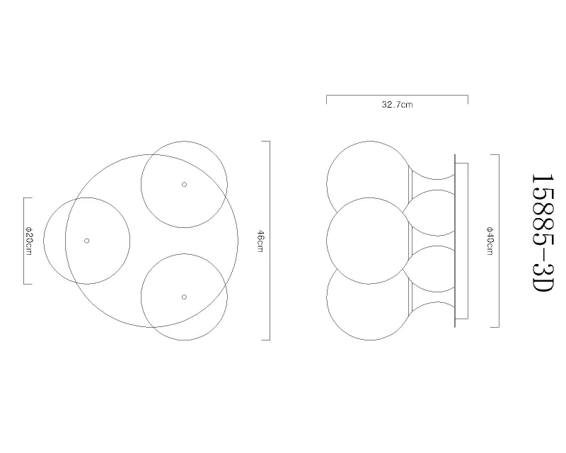 Dalton Ø46 Røgfarvet plafond Fra Globo Lighting - Dalton plafond&nbsp;har en rund design med tre eleganta klot i en sofistikerad r&ouml;kf&auml;rgad ton.