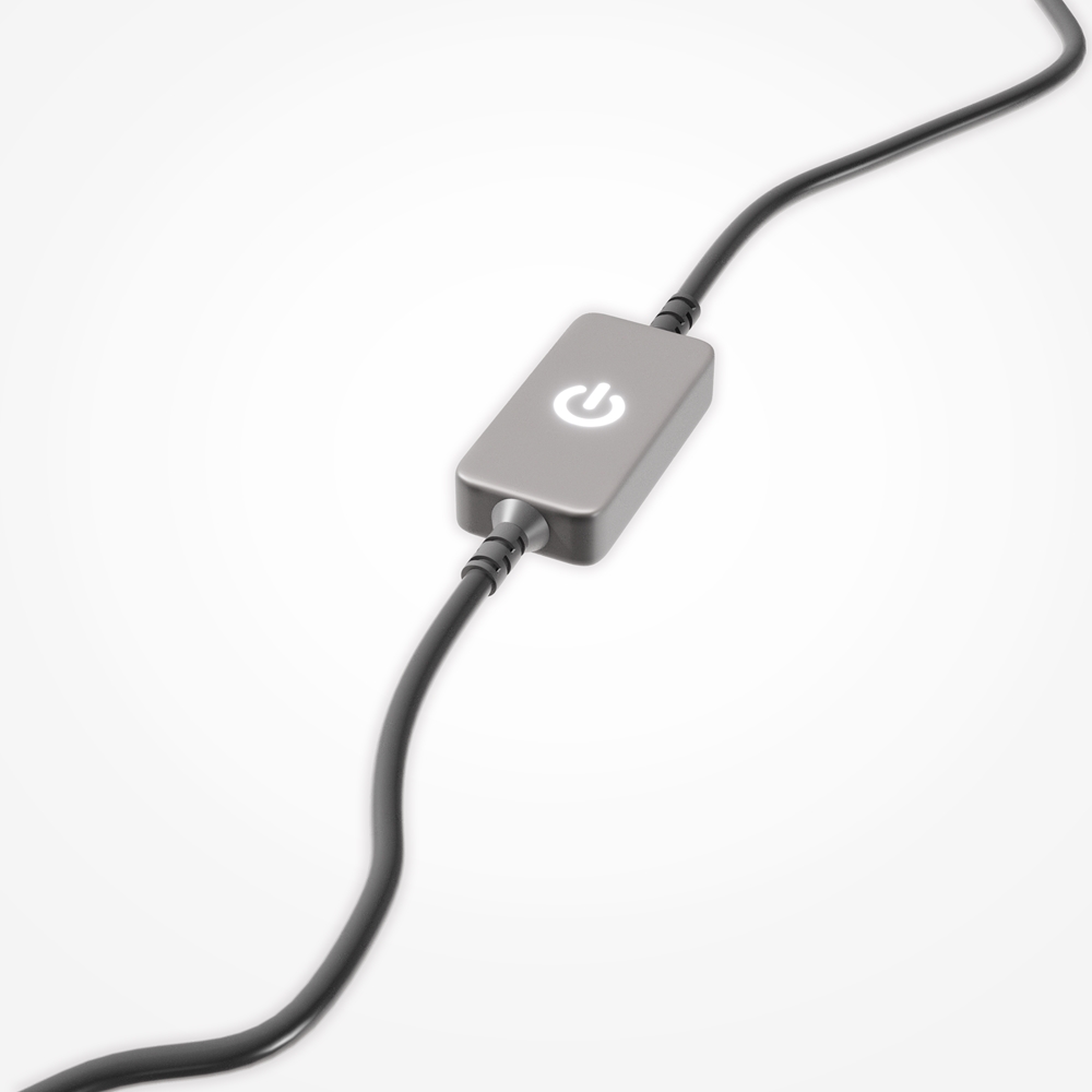 Mangata 30cm Gennemsigtig bordlampe Fra Maytoni - Lampen er udstyret med en lysd&aelig;mper p&aring; ledningen, s&aring; du nemt kan justere lysstyrken - fra stemningsfuld belysning til funktionel arbejdslampe.