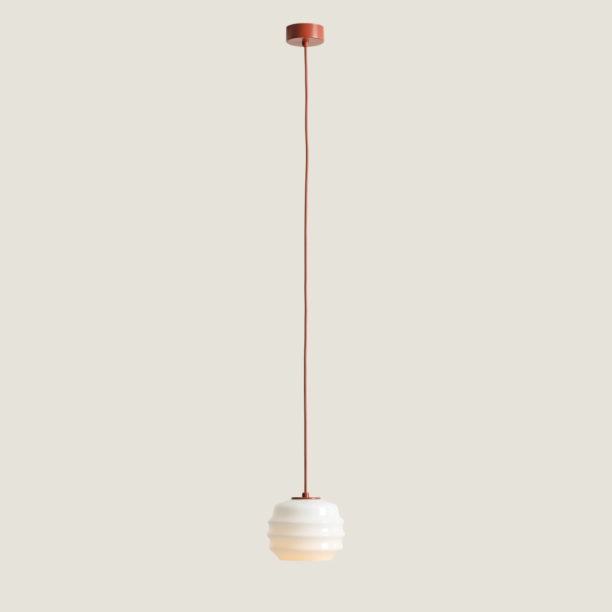 Puff Ø16 Terrakotta loftslampe Fra Artera - Puff spreder et blødt og behageligt lys, der bidrager til en hyggelig atmosfære.