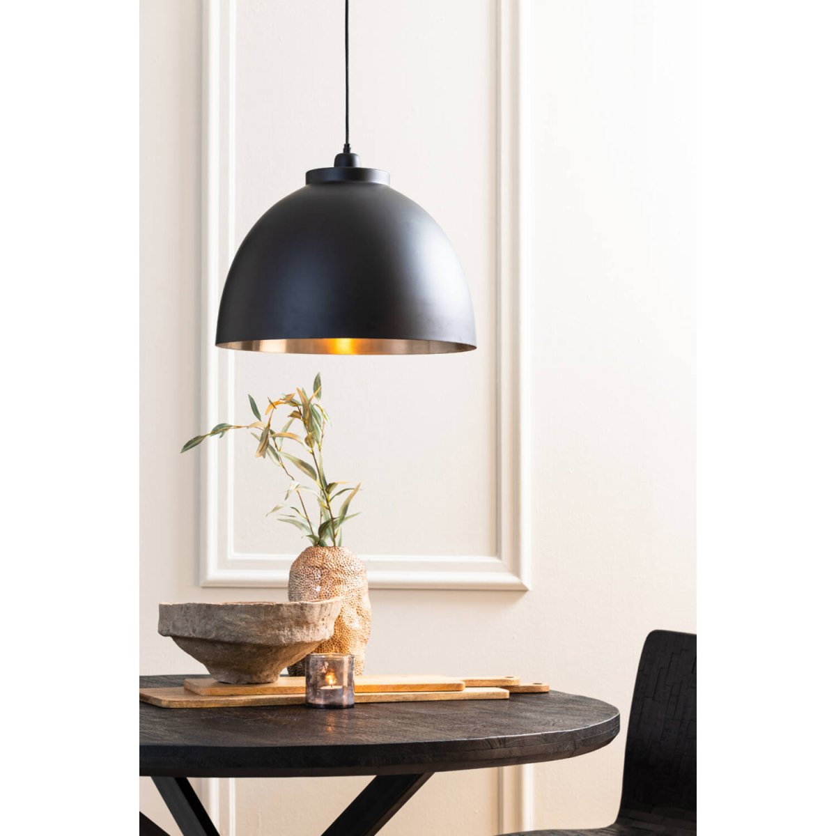 Kylie Ø45 Sort/nikkel loftslampe Fra Light & Living - 