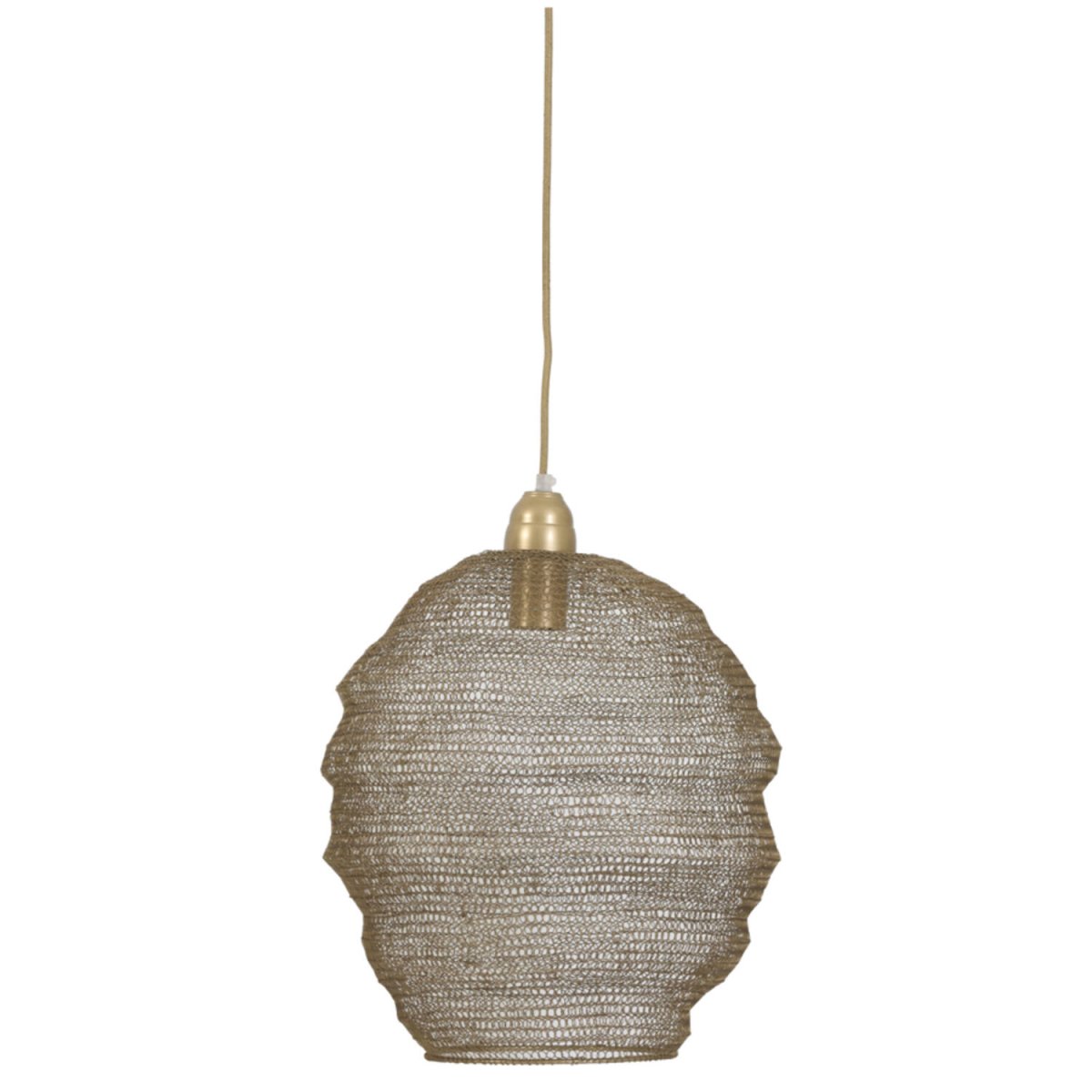 Nina Ø38 Bronze loftslampe Fra Light & Living - Den teksturerede sk&aelig;rm skaber et unikt lysspil, n&aring;r lampen t&aelig;ndes, hvilket giver en hyggelig og indbydende atmosf&aelig;re i rummet.