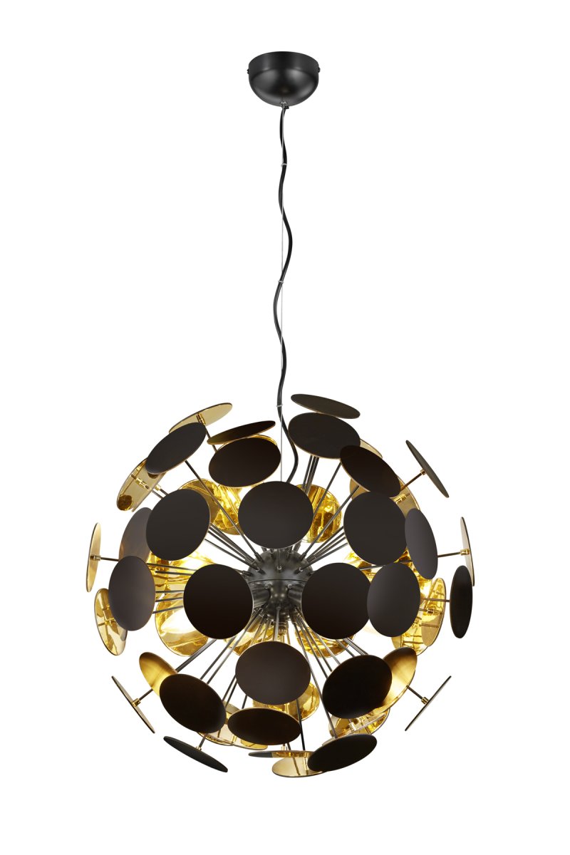 Discalgo Ø54 Sort loftslampe Fra Trio Lighting - Med lidt fantasi kan lampen minde om en mælkebøtte og passer derfor perfekt ind i en kreativ indretningsstil.