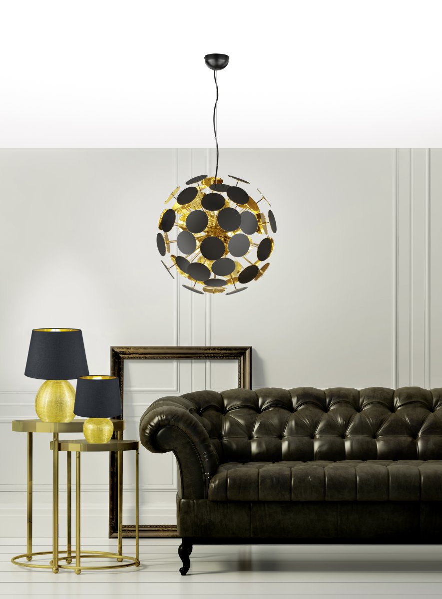 Discalgo Ø54 Sort loftslampe Fra Trio Lighting - Med lidt fantasi kan lampen minde om en mælkebøtte og passer derfor perfekt ind i en kreativ indretningsstil.