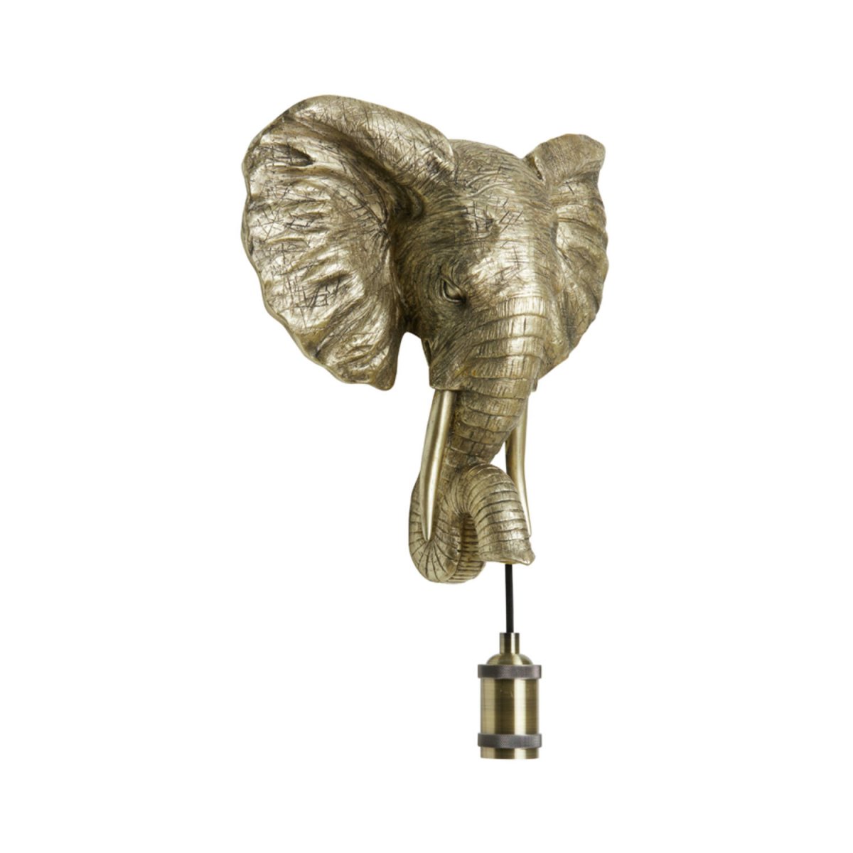 Elephant 36cm Guld væglampe Fra Light & Living - 