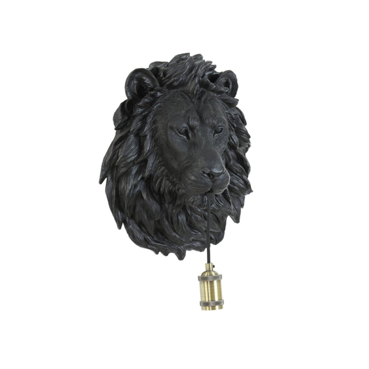 Lion 40cm Sort væglampe Fra Light & Living - 