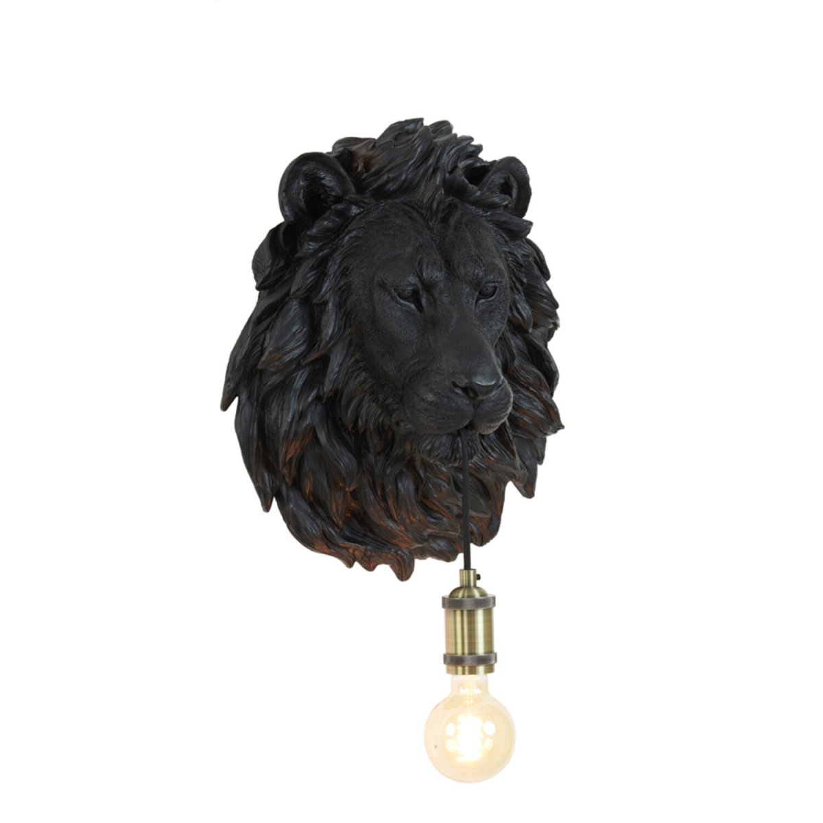 Lion 40cm Sort væglampe Fra Light & Living - 