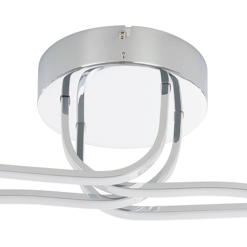 Roncade 108cm Chrom plafond Fra Eglo - Den minimalistiske og flydende form giver lampen et stilrent og sofistikeret udtryk, der tilf&oslash;jer et strejf af moderne kunst til dit hjem.