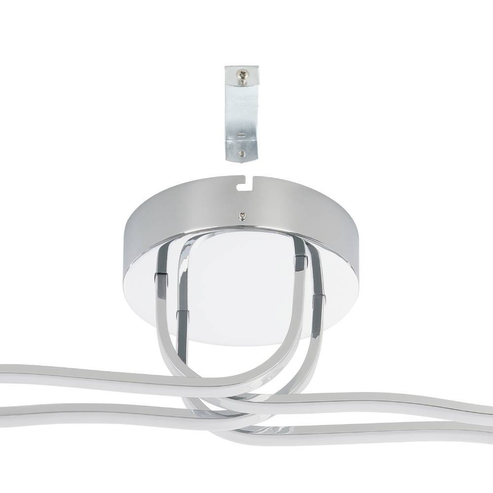 Roncade 108cm Chrom plafond Fra Eglo - Den minimalistiske og flydende form giver lampen et stilrent og sofistikeret udtryk, der tilf&oslash;jer et strejf af moderne kunst til dit hjem.