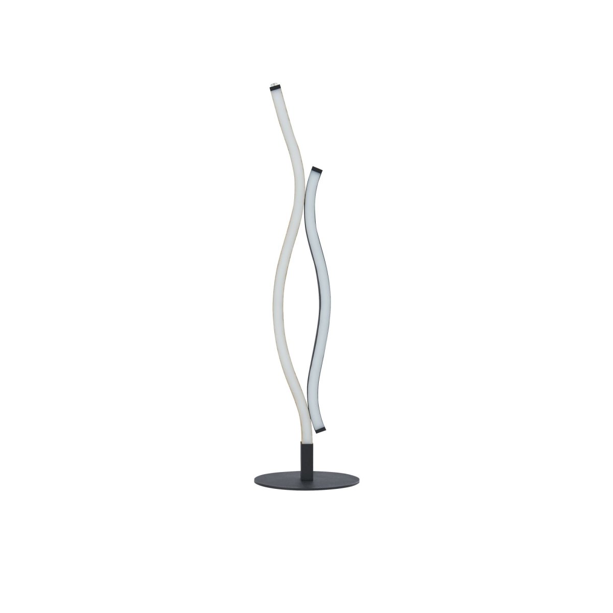 Bloom 48cm Sand sort bordlampe Fra Searchlight - Denne bordlampe kombinerer innovativ teknologi og moderne æstetik i en elegant bølgende form.