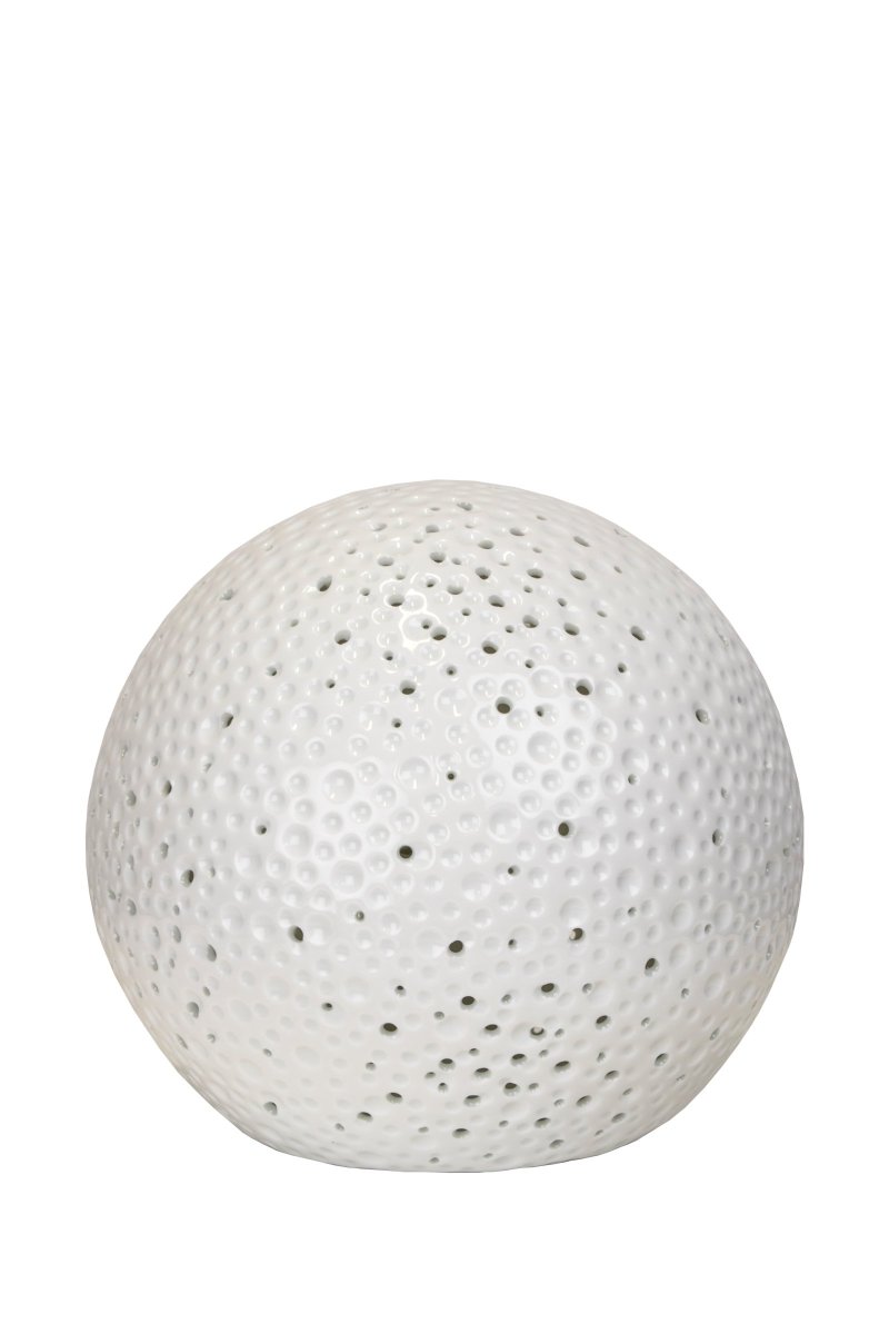 Moonlight 20cm Hvid bordlampe Fra Globen Lighting - Moonlight XL er håndlavet i Glossy White keramik og skaber en dejlig atmosfære, når den kaster fantastiske skygger i rummet.