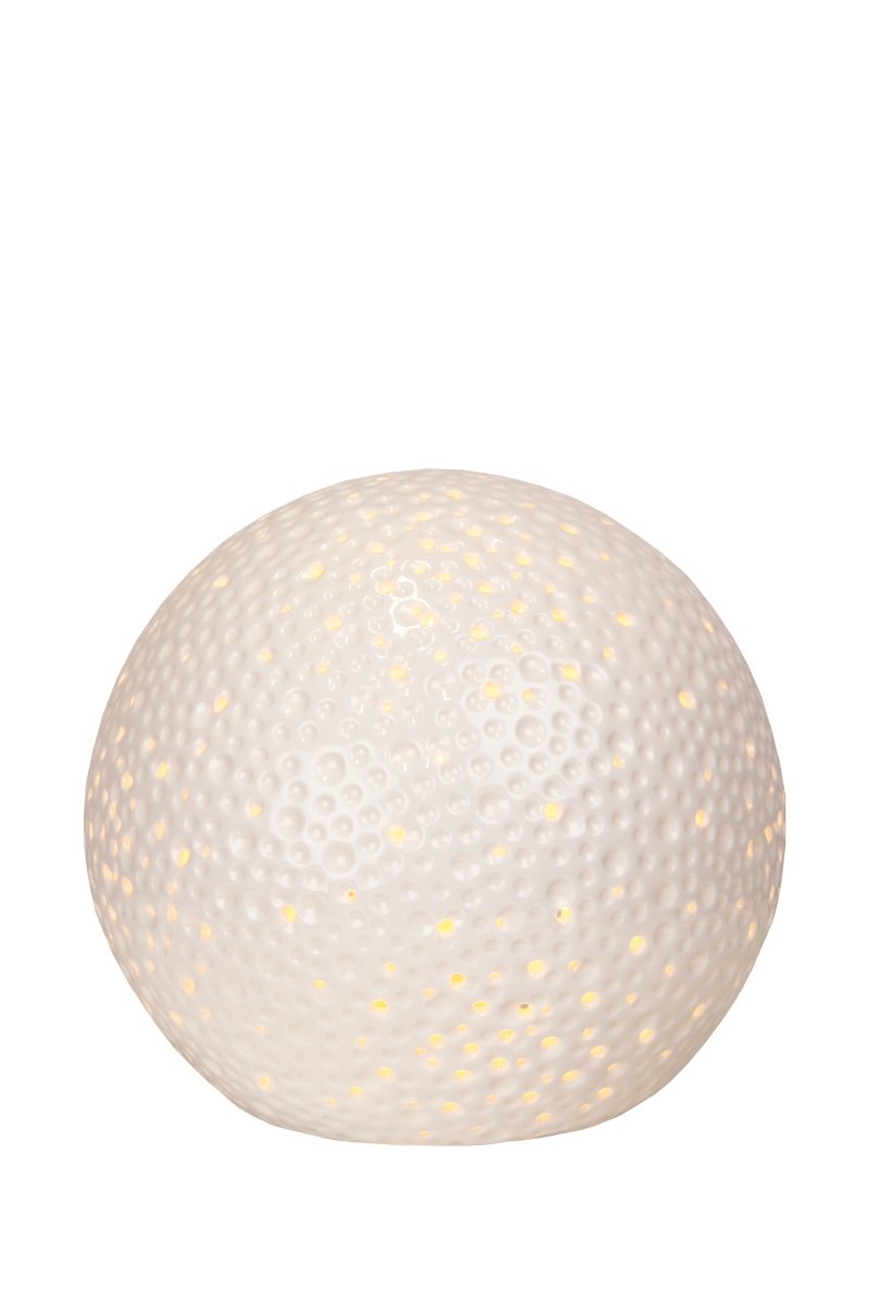 Moonlight 20cm Hvid bordlampe Fra Globen Lighting - Moonlight XL er håndlavet i Glossy White keramik og skaber en dejlig atmosfære, når den kaster fantastiske skygger i rummet.