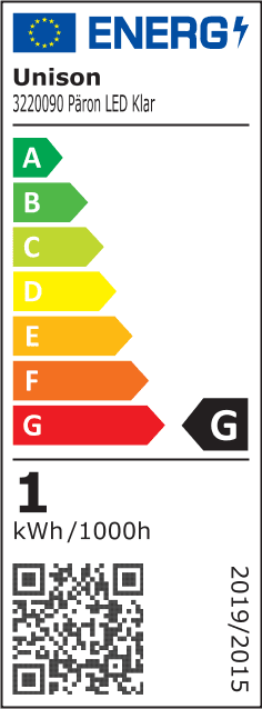 E14 Pærelampe 0,8W 2200K Dæmpbar Gennemsigtig Fra Unison - Denne P&auml;ron LED-lampe med en klar E14 base har en effekt p&aring;; 0,8W og en farvetemperatur p&aring; 2200K.