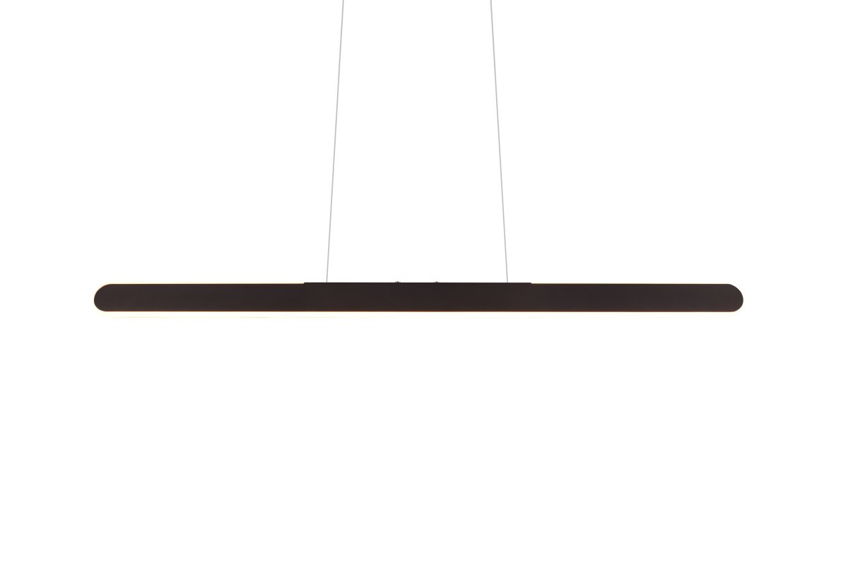 Helios 100cm Sort loftslampe Fra Trio Lighting - Den praktiske højdejustering er særligt værd at nævne, og den integrerede 4-fold touch-funktion giver dig mulighed for nemt at justere både lysstyrke og farvetemperatur med et enkelt tryk.