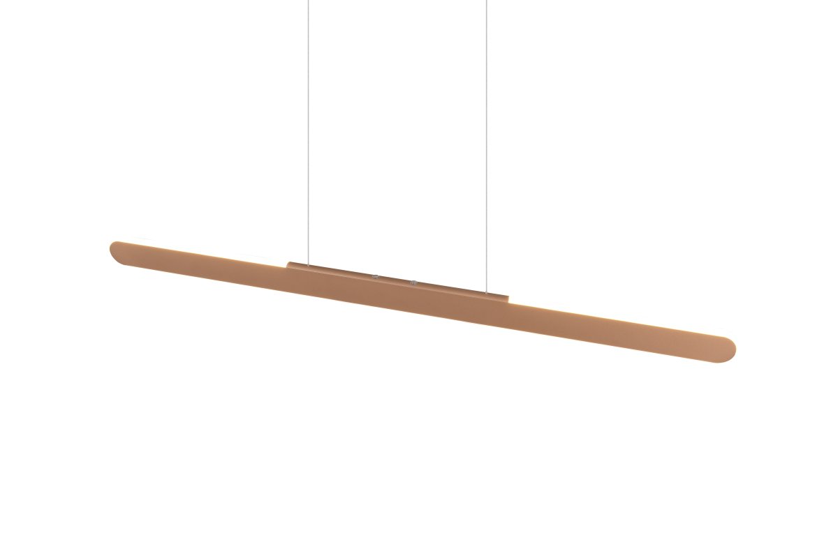 Helios 100cm Brun loftslampe Fra Trio Lighting - Den praktiske højdejustering er særligt værd at nævne, og den integrerede 4-fold touch-funktion giver dig mulighed for nemt at justere både lysstyrke og farvetemperatur med et enkelt tryk.