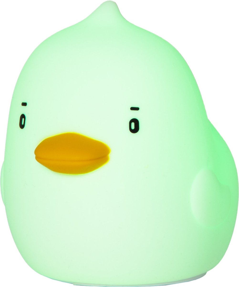 Duck Hvid børnelampe Fra Star Trading - Lampen har en touch-funktion, og med et let tryk kan du dække den til, slukke den eller skifte mellem forskellige smukke farver.