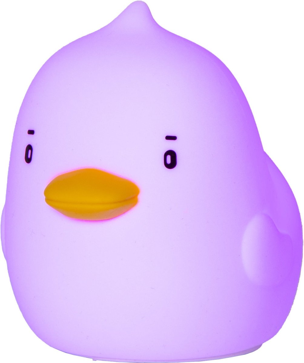 Duck Hvid børnelampe Fra Star Trading - Lampen har en touch-funktion, og med et let tryk kan du dække den til, slukke den eller skifte mellem forskellige smukke farver.