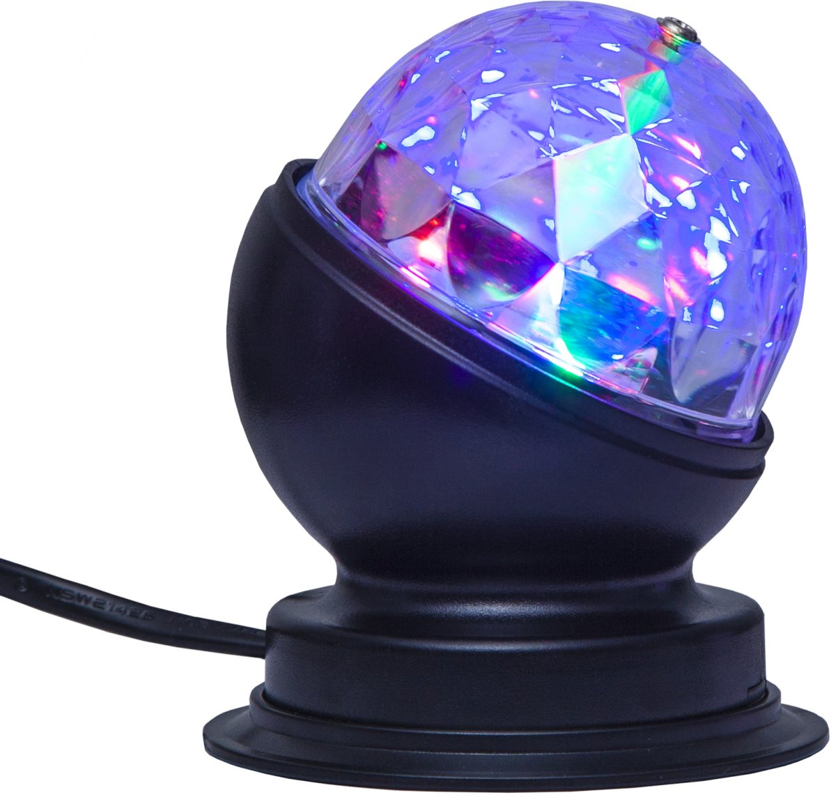 Disco Sort børnelampe Fra Star Trading - Den kan bruges som bordlampe eller monteres på væggen og er perfekt til indendørs brug, hvor du ønsker at skabe legende og stemningsfuld belysning.