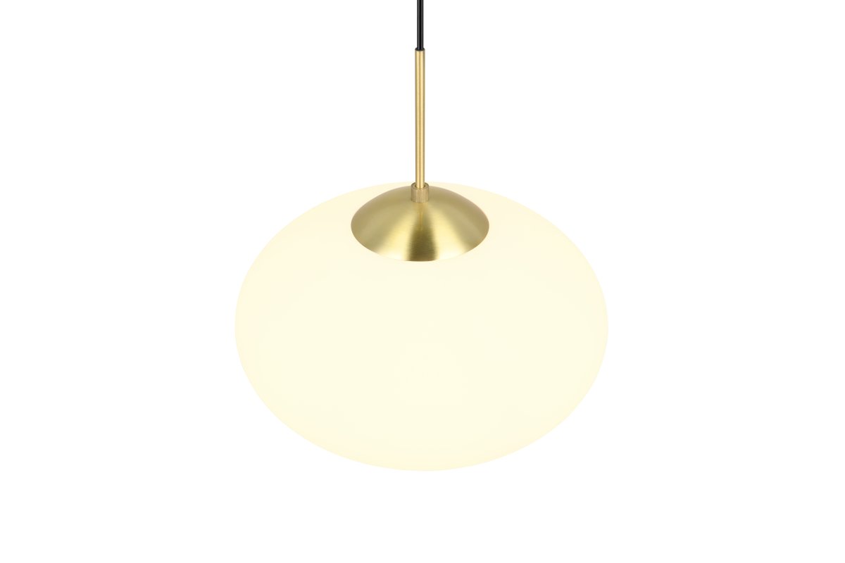 Fomento Ø40 Mat messing loftslampe Fra Trio Lighting - Kombinationen af mat messing og hvidt glas skaber en følelse af luksus og sofistikering.