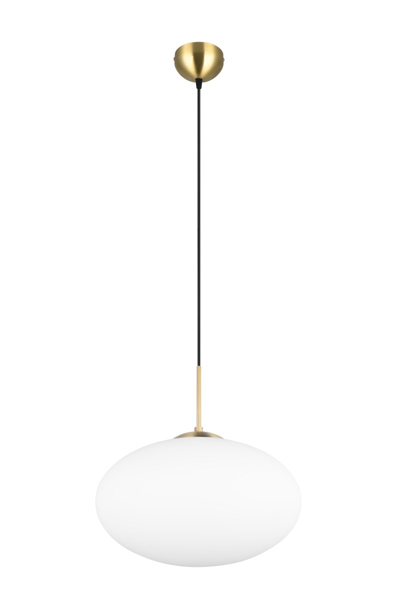 Fomento Ø40 Mat messing loftslampe Fra Trio Lighting - Kombinationen af mat messing og hvidt glas skaber en følelse af luksus og sofistikering.