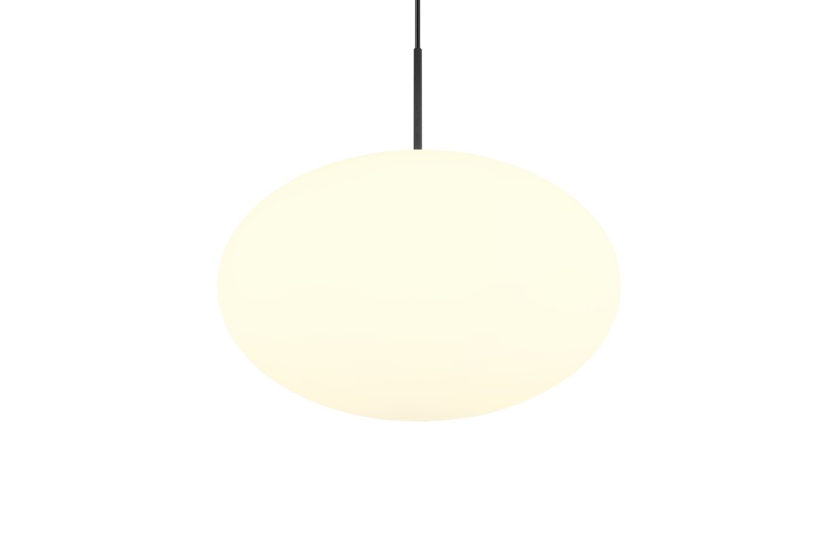 Fomento Ø40 Sort loftslampe Fra Trio Lighting - Kombinationen af mat sort og hvidt glas skaber en følelse af luksus og sofistikering.