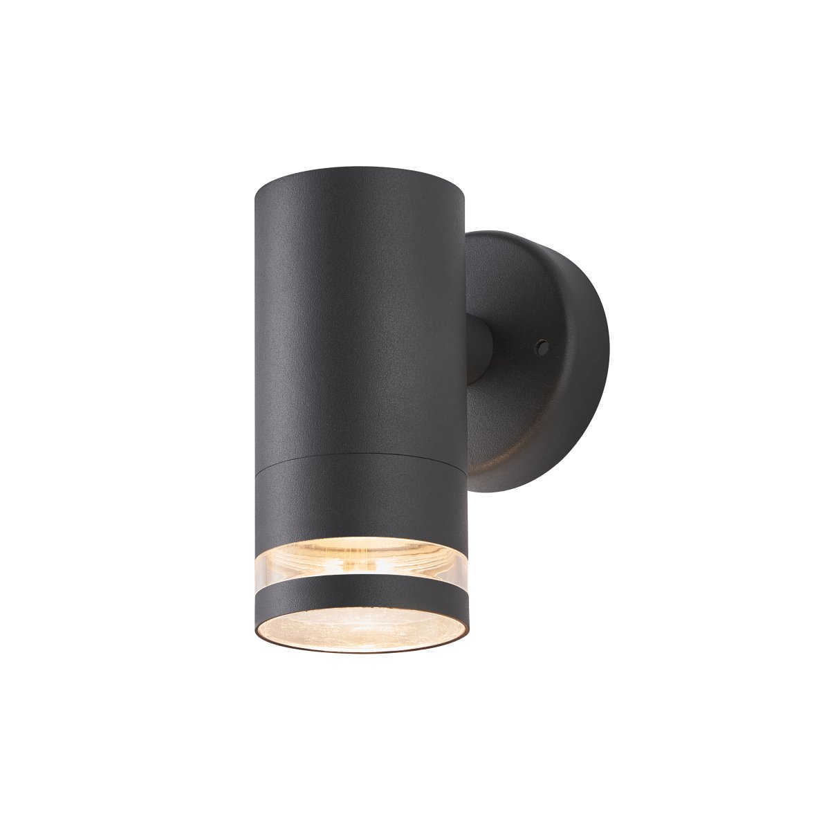 Cylinder Antracit udendørslampe Fra Lampan - Lampan lyser fint ner p&aring; v&auml;ggen och skapar en h&auml;rlig atmosf&auml;r.