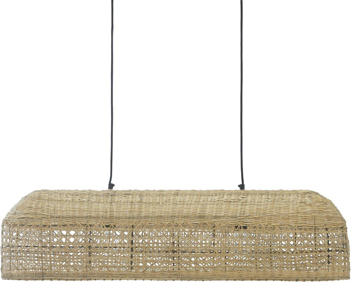 Wickham 100cm Natur loftslampe Fra PR Home - Sm&aring; der kan forekomme afvigelser i m&oslash;nstre og farveskift; det er naturmateriale og filt i h&aring;nden.