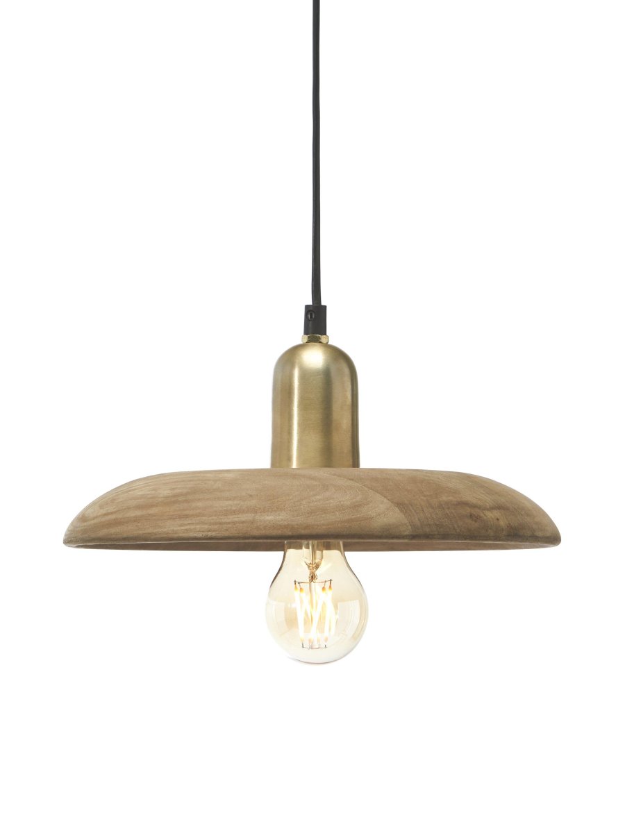 Bliss Ø28 Natur vindueslampe Fra PR Home - Bliss loft-/vindueslampe i mangotr&aelig;; og metal.