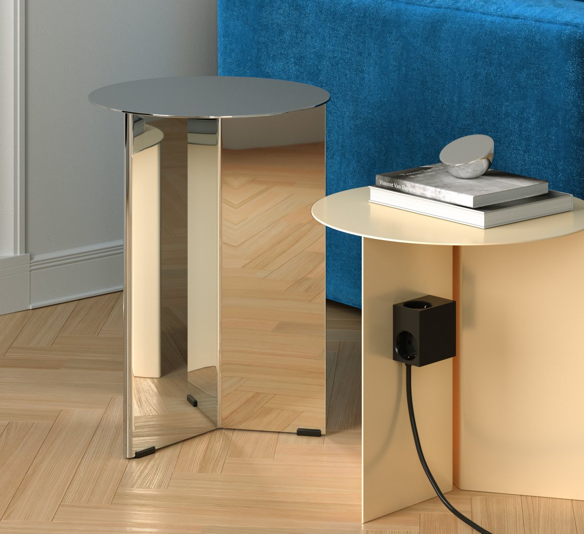 Cuboid Sort Fra Kord - Flere monteringsmuligheder - Fastg&oslash;res direkte p&aring; metalliske overflader med de magnetiske sider, brug den medf&oslash;lgende friktionsoverfladeholder til stabil placering p&aring; bordet, eller monter den p&aring; v&aelig;ggen med 3M-tape for en diskret og let tilg&aelig;ngelig stikkontakt.