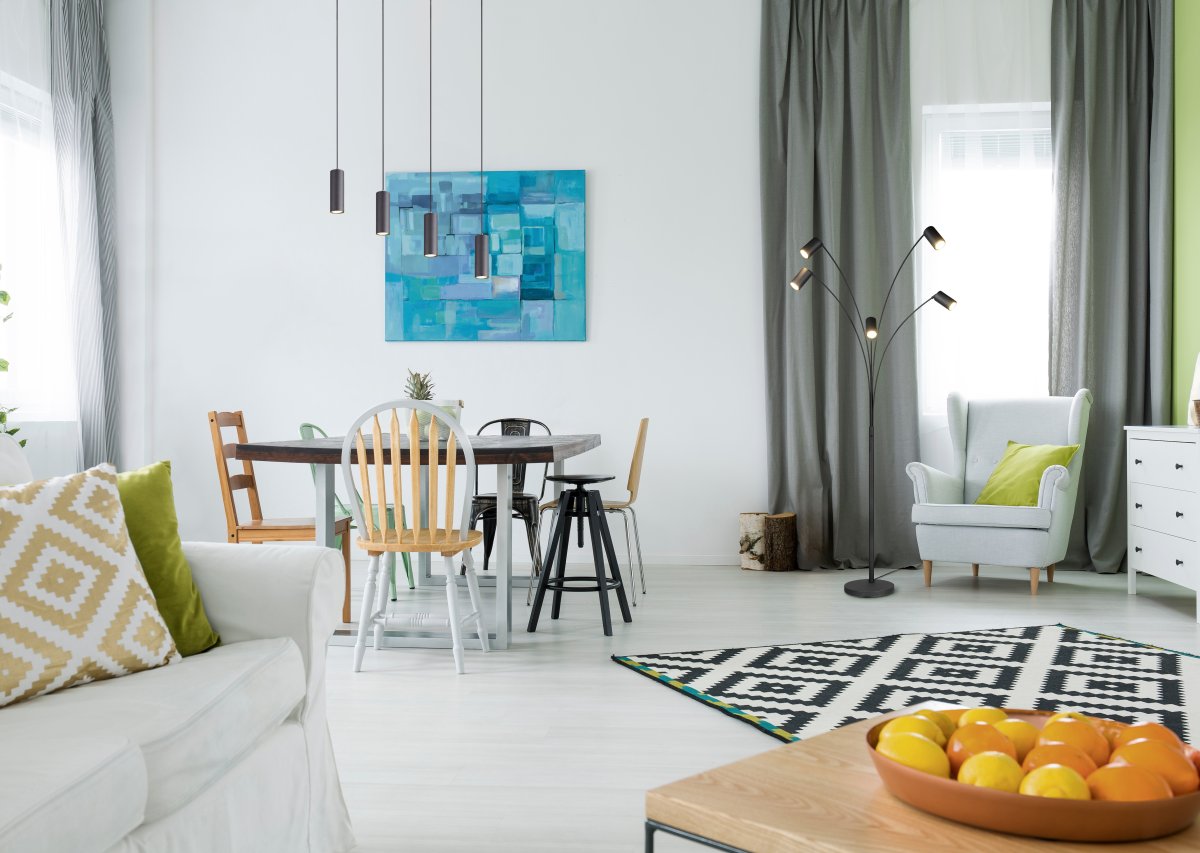 Marley 75cm Sort loftslampe Fra Trio Lighting - 