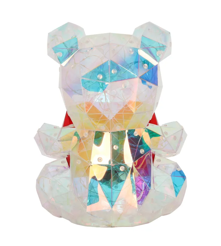 Brondar Gennemsigtig børnelampe Fra Globo Lighting - Den charmiga bordslampan i form av en s&ouml;t bj&ouml;rn med ett hj&auml;rta i kristall-look sprider ett magiskt sken i rummet.