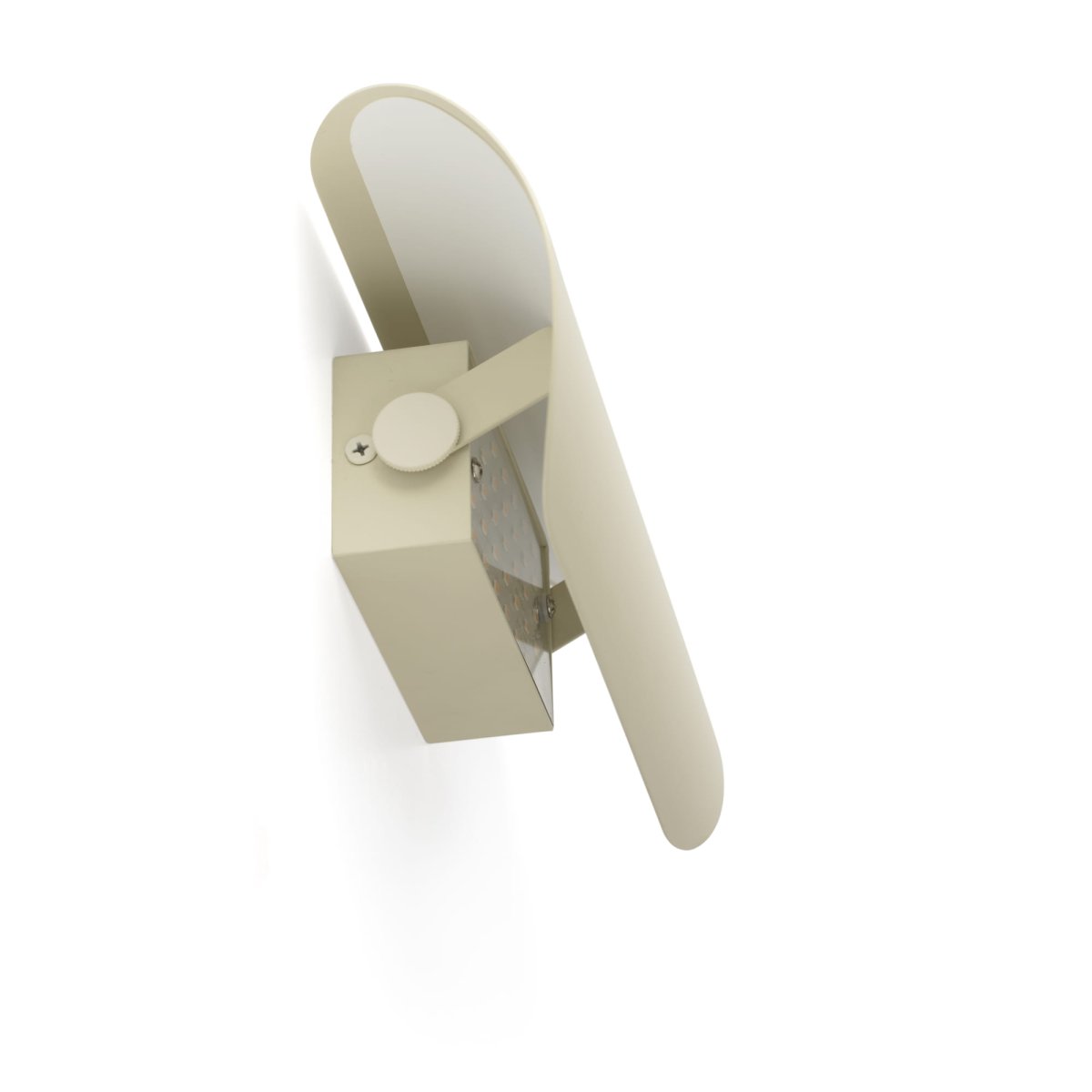 Novo 25cm Beige væglampe Fra Faro Barcelona - Lavet af metal og kan monteres b&aring;de lodret og vandret - perfekt til fleksible interi&oslash;rer.