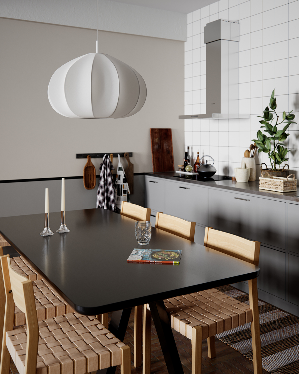 Ebba Ø60 Hvid loftslampe Fra By Rydéns - Ebba er lavet i tyndt hvidt stof, der giver et feminint touch og spreder et bl&oslash;dt lys gennem det sarte materiale.