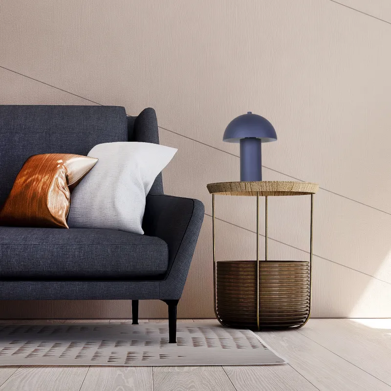 Bert 26cm Sort bordlampe Fra Globo Lighting - Med sin minimalistiska elegans sm&auml;lter bert harmoniskt in i moderna hem och blir en stilfull inredningsdetalj.