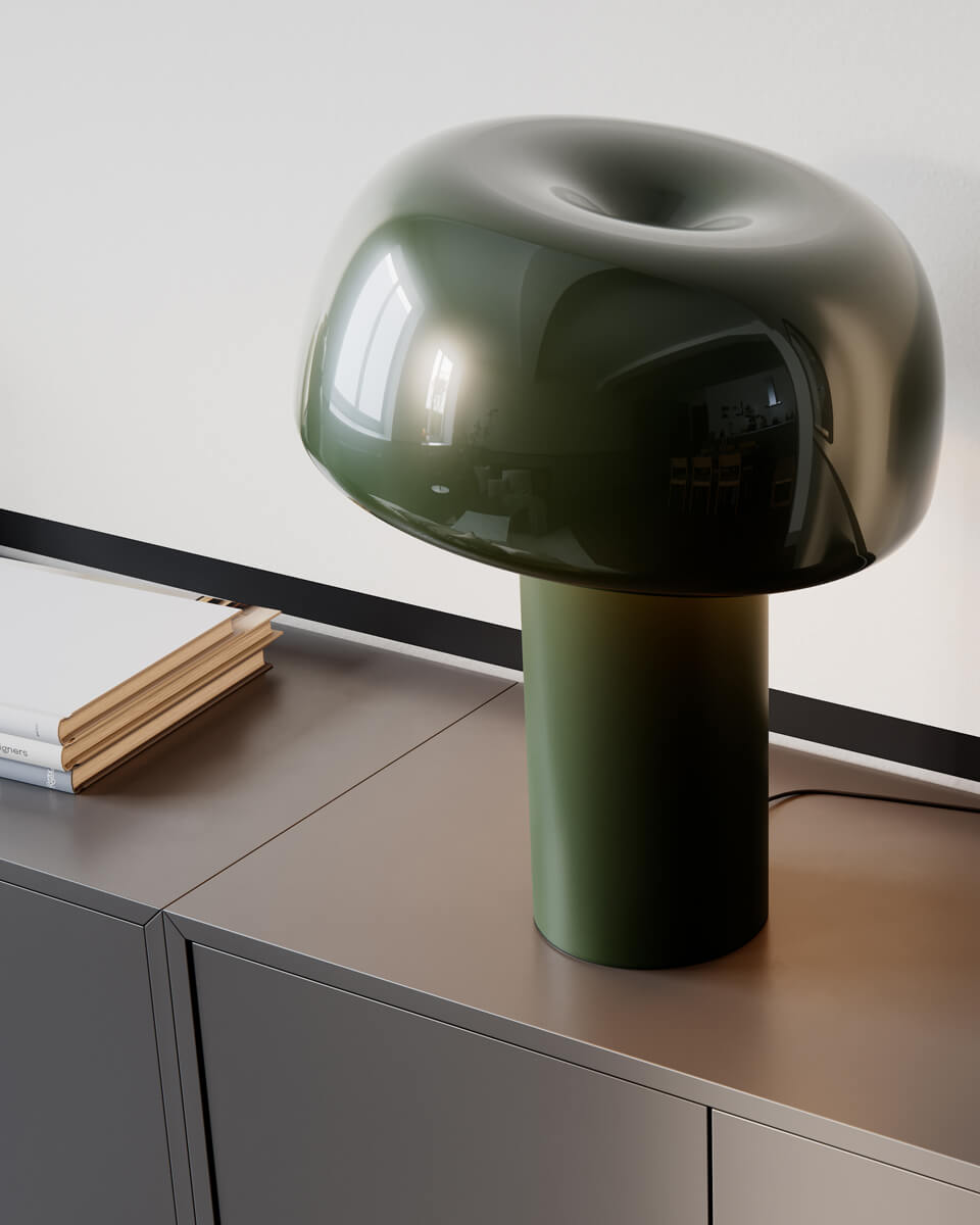 Lean on Me 40cm Mørkegrøn bordlampe Fra By Rydéns - Lean on Me er den perfekte kombination af form og funktion, og en ideel belysningsl&oslash;sning til ethvert moderne hjem.