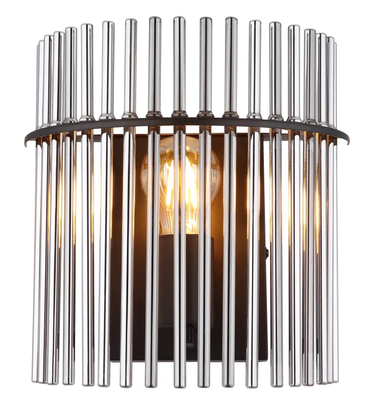 Gorley 26cm Røgfarvet væglampe Fra Globo Lighting - Gorley &auml;r en elegant och sofistikerad v&auml;gglampa med en imponerande arkitektonisk design.