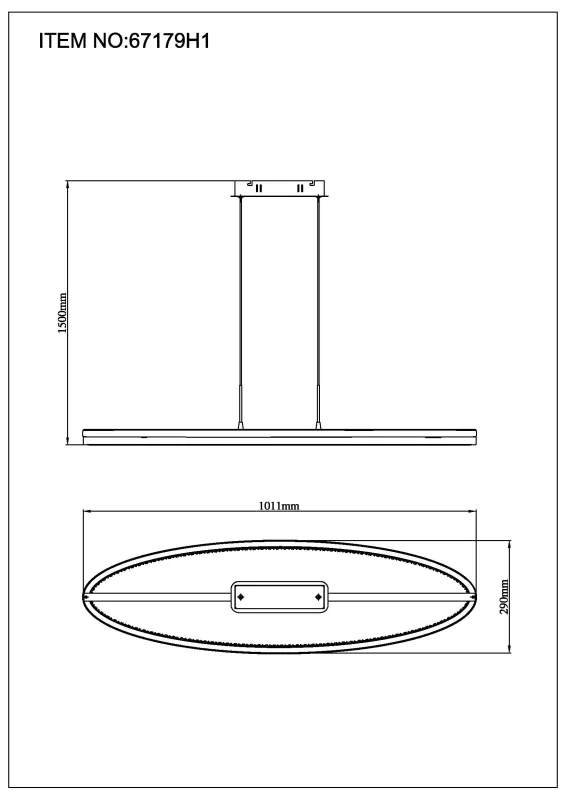 Della 100cm Grå loftslampe Fra Globo Lighting - Perfekt f&ouml;r vardagsrum och matsalar, d&auml;r den skapar en inbjudande atmosf&auml;r och en modern touch.